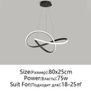 GobekUsa LED Chandelier Light: Modern Aluminum Acrylic Pendant for Dining Room & Restaurant