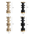 GobekUsa Beige Brown Travertine Marble Candle Holder with Metal Base