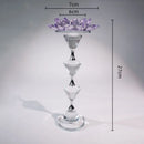GobekUsa Crystal Lotus Candle Holder Home Decoration Crystal Flower Candlestick