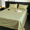 GobekUsa Luxe Cotton Satin Stripe Bed Sheet Set with 2 Pillowcase