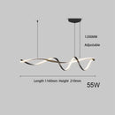 GobekUsa Black Modern LED Chandelier Dining Room Kitchen Island Bar Ceiling Fixture