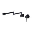 GobekUsa Black Brushed Gold Kitchen Faucet Wall Mounted Foldable Pot Filler Tap