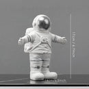 GobekUsa Astronaut Figurines: Modern Spaceman with Moon Sculpture, Perfect Gift for Man & Boyfriend