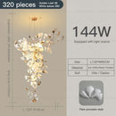 GobekUsa Gingko Leaf Ceramic Chandelier: Modern Nordic Living Room & Hotel Lobby Lighting