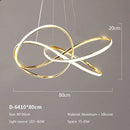 GobekUsa Geometric LED Ceiling Chandelier Artistic Lines Modern Pendant Light