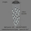 GobekUsa Cylindrical Crystal Chandelier: Modern Villa Living Room Lamp for Stylish Interiors.