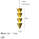 GobekUsa Gold Black Cone LED Pendant Lamp for Stylish Home and Shop Lighting
