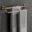GobekUsa Antique Brass Bathroom Accessory Set: Towel Rack, Paper Holder, Soap Dish, Towel Ring, & More