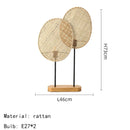 GobekUsa Japanese Wicker Petal Chandelier for Tea House Dining, Parlor, Restaurant