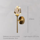 GobekUsa Crystal Wall Sconce: Modern LED Fixture for Bedroom, Living Room, and Hallway