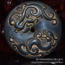 GobekUsa Black Iron Meteorite Sun God Statue - Hongshan Culture Archaize Sculpture