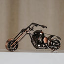 GobekUsa 14cm Retro Motorcycle Model Metal Figurine Home Decor & Toy