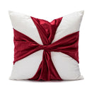 GobekUsa Christmas Bow Patchwork Velvet Pillow Cover Set for Festive Home Decor