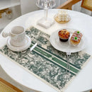GobekUsa Cotton Linen Place Mat Set - Tableware Cushion for Kitchen Dining