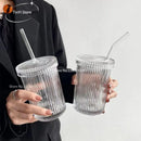 GobekUsa Glass Straw Cup - Elegant Japanese Style Milk Coffee Tea Wedding Gift
