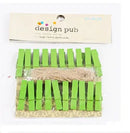 GobekUsa 50-Piece Mini Wooden Clips for Photos Crafts, 25mm Small Clothespin Decoration