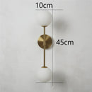 GobekUsa Golden Glass LED Wall Lamp for Bedroom, Living Room - Nordic Design