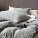 GobekUsa Linen Cotton Jacquard Bedding Set with Duvet, Sheet, and Pillowcases