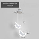 GobekUsa Heart Blossom Butterfly LED Chandelier for Children's Room