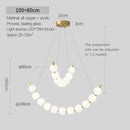 GobekUsa Brass Full Copper Modern Chandelier Light Fixture for Stylish Living Spaces