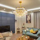 GobekUsa Golden Crystal Chandelier Pendant Light for Luxurious Living Room, Dining Room, Bedroom
