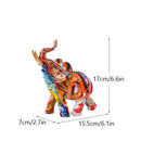 GobekUsa Elephant Resin Figurine: Graffiti Animal Statue for Home Feng Shui Decor