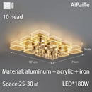 GobekUsa Acrylic Lustre Chandelier for Living Room, Bedroom, Kitchen - Hanging Ceiling Lamps