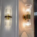 GobekUsa Gold Crystal Glass Wall Sconce Light Fixture for Luxury Bedroom Decor