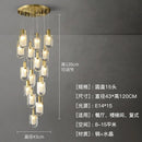 GobekUsa Crystal Loft Chandelier for Staircase, Living Room, and Apartment Luxe Lighting