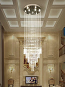 GobekUsa Crystal Chandelier: Modern Nordic LED Pendant Light for Kitchen Living Room Staircase