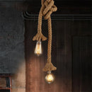 GobekUsa Hemp Rope Net Chandelier Pendant Lamp for DIY Cafe and Bar Decor