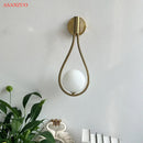 GobekUsa Brass Wall Sconce Glass Ball Modern LED Lighting