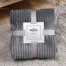 GobekUsa Cozy Striped Flannel Fleece Blanket for Winter - Bedroom Living Room Throw