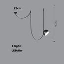 GobekUsa LED Belt Chandelier Pendant Light for Dimmable Indoor Lighting in Living Room