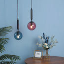 Nordic Glass Pendant Light With Painted Iron Finish
