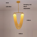 GobekUsa LED Aluminum Ceiling Chandelier Lighting Hanging Lamps for Foyer