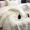 GobekUsa Lace Ruffle Bedding Set, 1000TC Egyptian Cotton, Luxury Princess Style