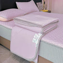GobekUsa Cool Feeling Ice Silk Summer Quilt Set Queen - Comforter, Fitted Sheet, Pillowcase