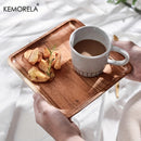 GobekUsa Acacia Wood Coffee Tray | Versatile Food Serving Tray for Desserts and Tea