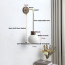 GobekUsa Ceramic LED Wall Lamp Modern Wood Decor Stair Light Fixtures