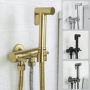 GobekUsa Brass Bidet Shower Head with Double Outlet Angle Valve