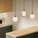 GobekUsa LED Glass Chandelier: Modern Dining Room Pendant Lights Hanging Lamp Fixtures