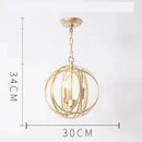 GobekUsa Gold Globe Chandelier Pendant Light for Living Room & Dining Room