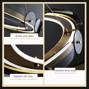GobekUsa Circular Ring LED Chandelier: Modern Lighting for Living, Bedroom, Dining Room
