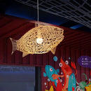 GobekUsa Bamboo Fish Art Pendant Lights - Nordic LED Fixture for Kitchen & Living Room