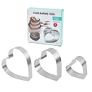 GobekUsa Heart-Shaped Stainless Steel Mousse Mold Set - Baking Tool for Cakes & Desserts