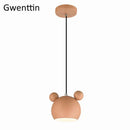 GobekUsa Cartoon Mouse Pendant Light: Nordic Iron Hanging Lamp for Children's Room, LED Lighting Fixtures