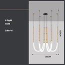 GobekUsa Art Deco Gold Black LED Designer Pendant Light for Dinning Room