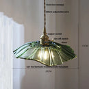 GobekUsa Amber Flower Glass LED Pendant Lights for Home Decor