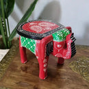 GobekUsa Elephant Stool: Handmade Thai Style Solid Wood Low Stool Ethnic Gift Home Decor
